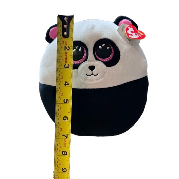 Ty Plush The Squish a Boo Collection Black White Bamboo Panda Toy Collectible - Picture 5 of 5